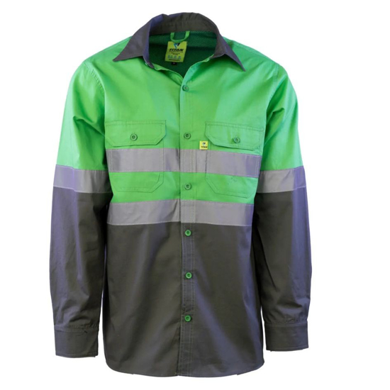 Picture of TIT 2 TONE REF SHIRT GREEN/FATIGUE *XL